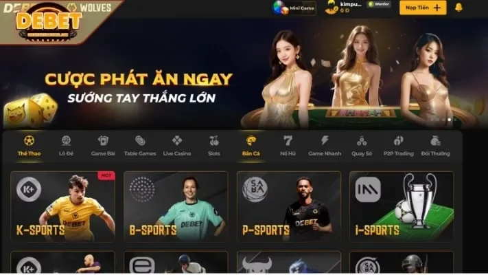 Khám phá thế giới game bài DEBET đa dạng