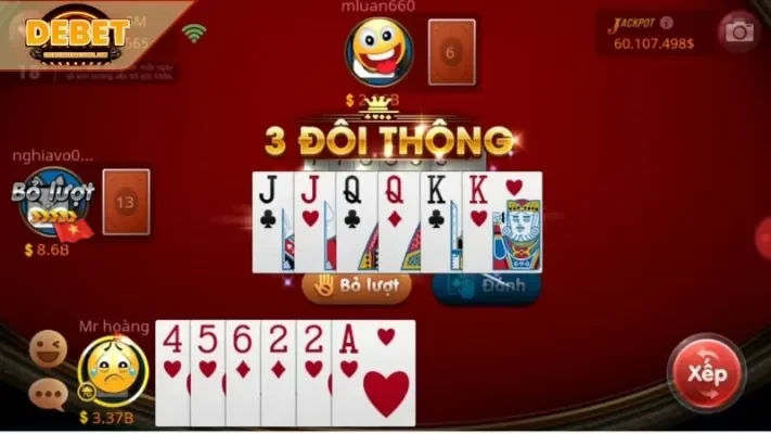 Tiến lên miền nam trong game bài DEBET